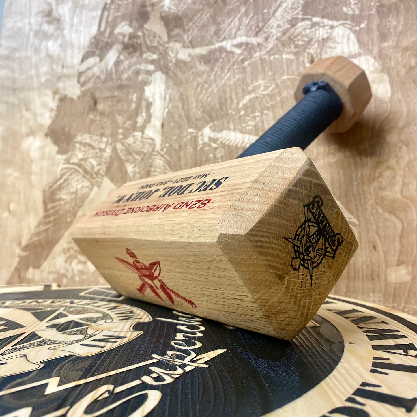 Wood Thor Hammer - Custom Laser Engraved Thor Hammer