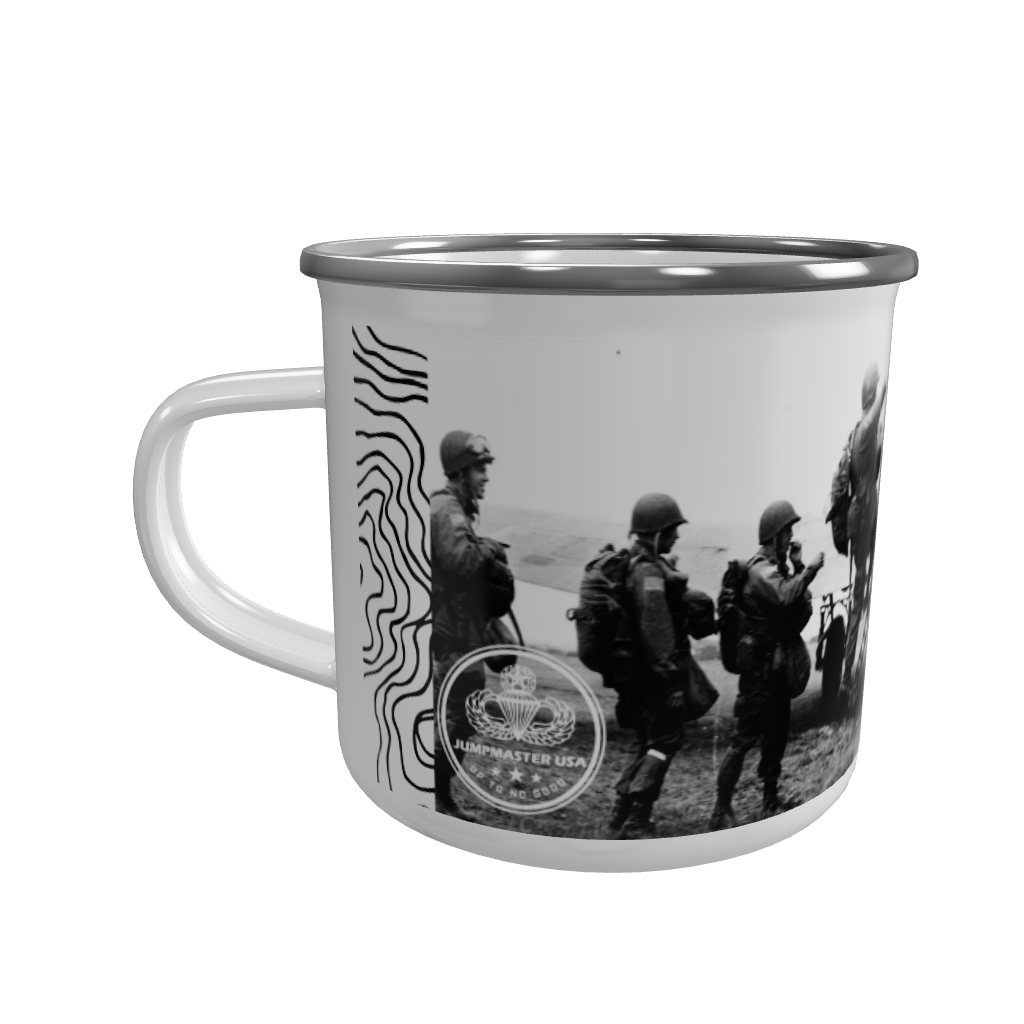 Every Paratrooper needs a quality mug to contain their morning dose of liquid hate. It's lightweight, durable and multifunctional. Use it for your favorite beverage or a hot meal and attach it to your bag for easy access on a ruck.