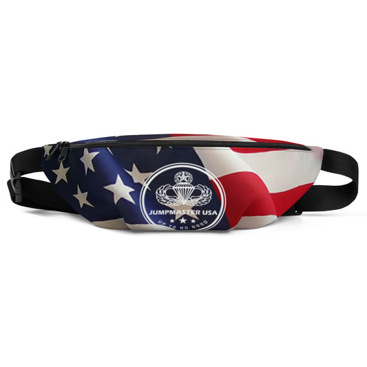 This Fanny pack is the ultimate accessory for stylish Jumpmasters on the go. This waist bag has everything—the right size, a small inside pocket, and adjustable straps—to become your favorite fashion item if you're going to a festival, getting ready for a vacation, or just like to keep your hands free.