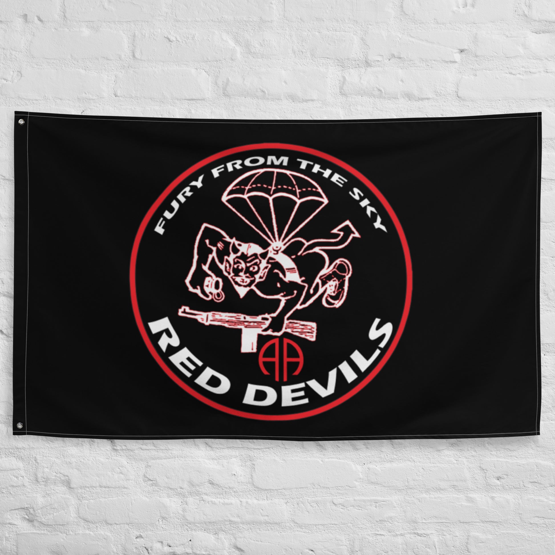 Rep your background with this 508 Parachute Infantry Regiment Flag. Perfect to hang in your home or office. Your 34" x 56" flag won’t crease or shrink thanks to the polyester material and will last a long time. Fury from the Sky!