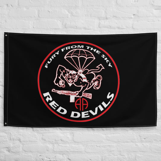 Rep your background with this 508 Parachute Infantry Regiment Flag. Perfect to hang in your home or office. Your 34" x 56" flag won’t crease or shrink thanks to the polyester material and will last a long time. Fury from the Sky!
