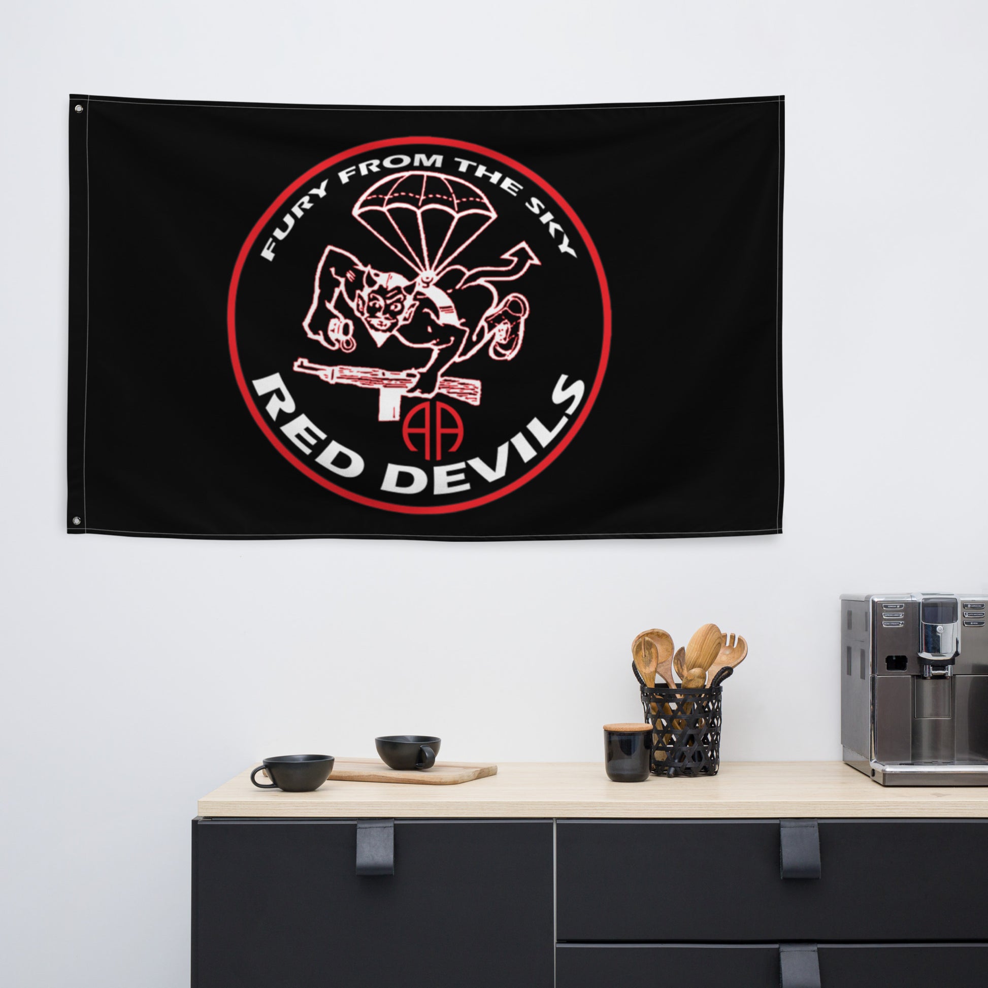 Rep your background with this 508 Parachute Infantry Regiment Flag. Perfect to hang in your home or office. Your 34" x 56" flag won’t crease or shrink thanks to the polyester material and will last a long time. Fury from the Sky!