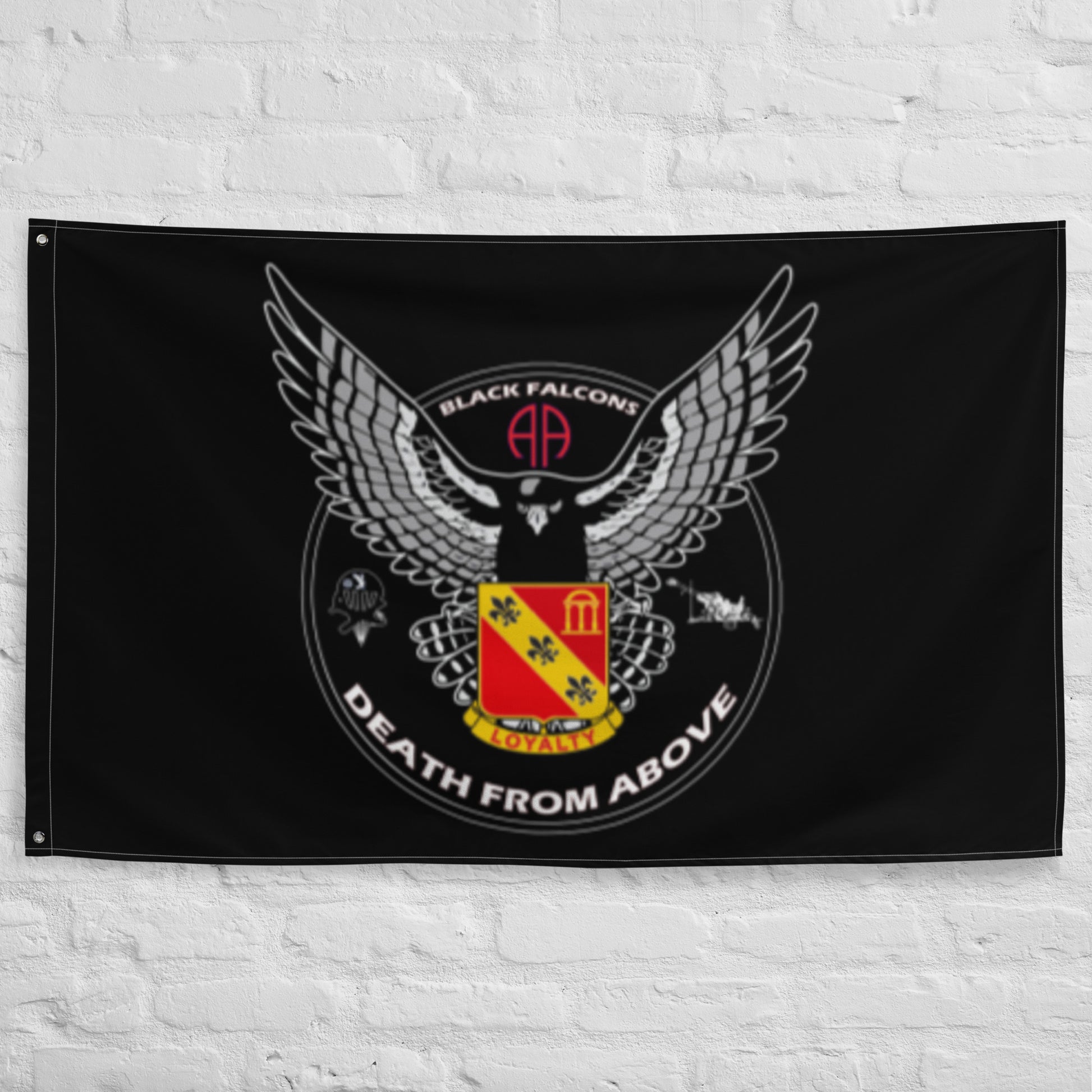 Black Falcons 2-319th AFAR Flag