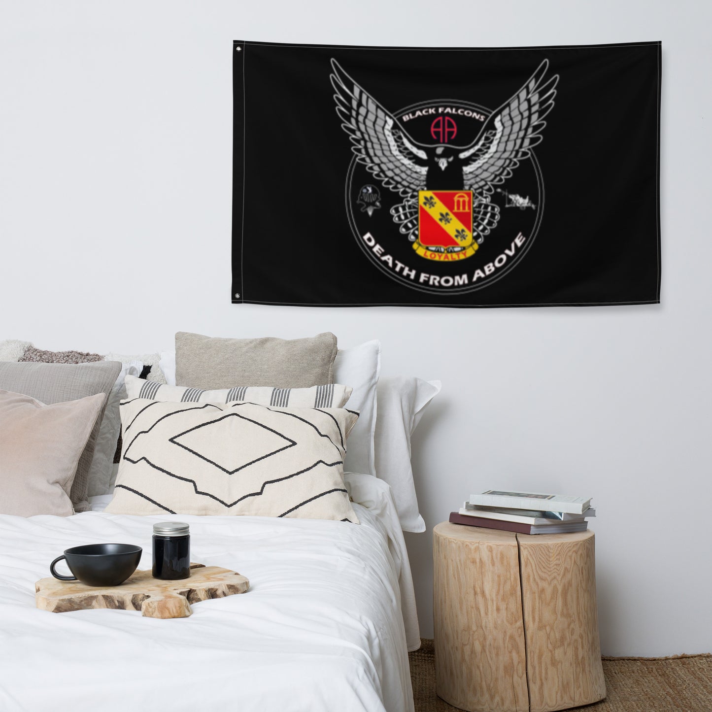 Black Falcons 2-319th AFAR Flag
