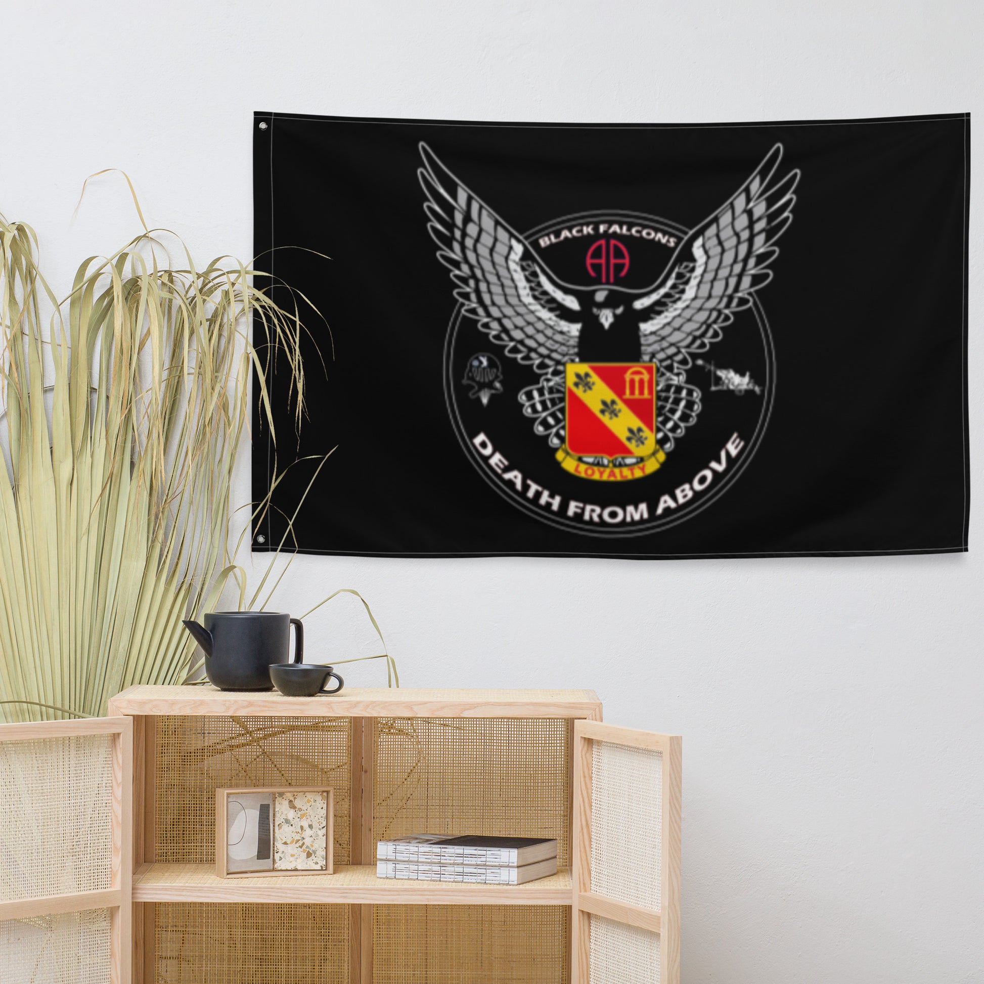Black Falcons 2-319th AFAR Flag