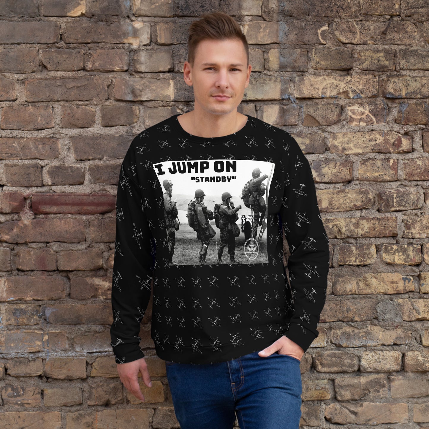 "I Jump on Stand-by" Sweater - Army Airborne