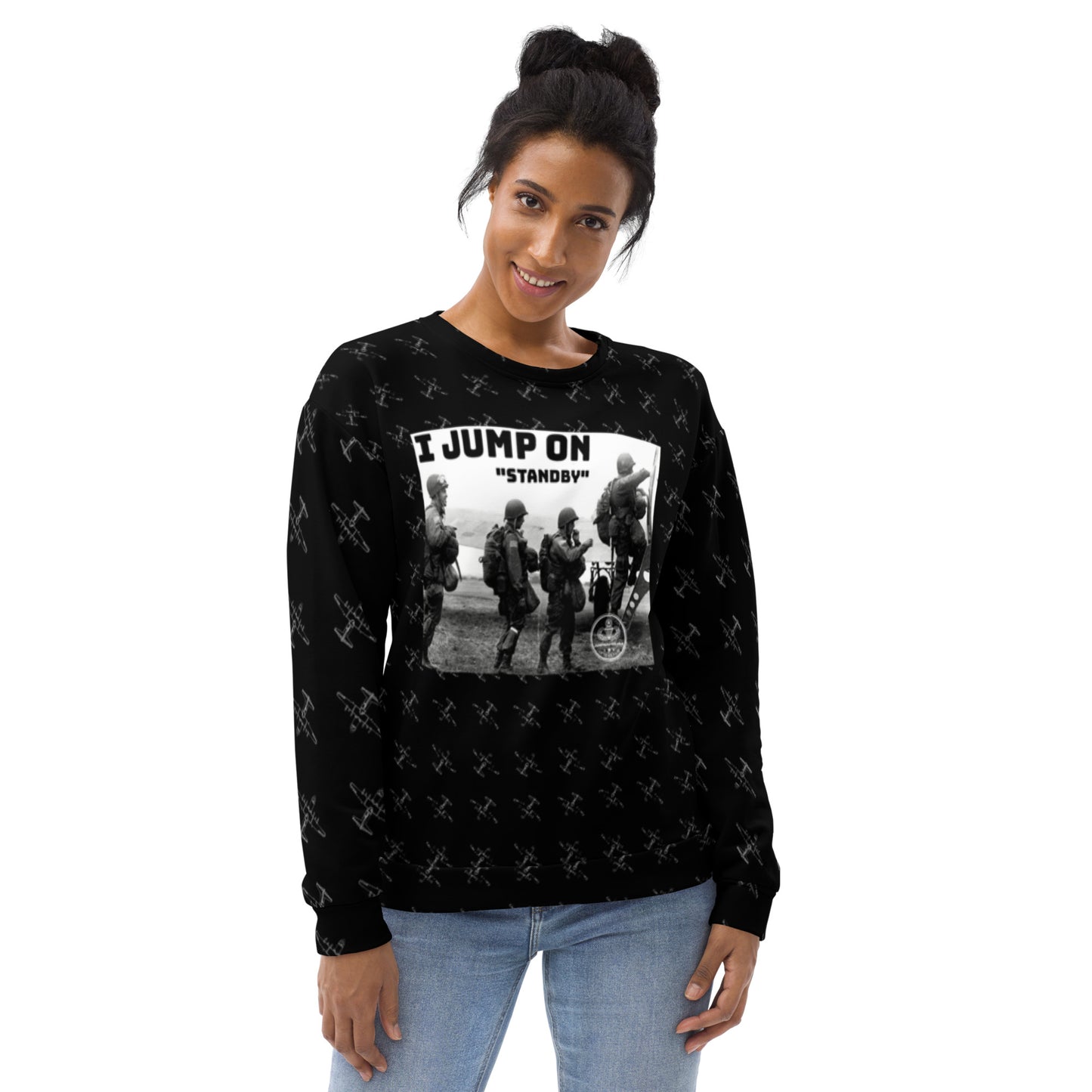 "I Jump on Stand-by" Sweater - Army Airborne