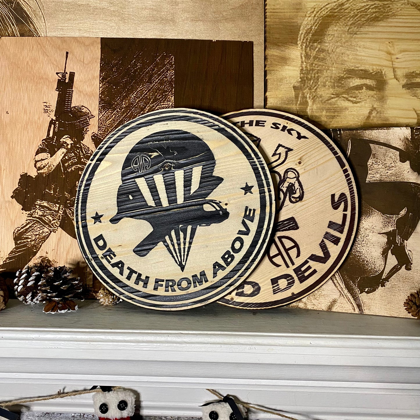 Custom Wood Rounds - Logo Centered Round Cutout