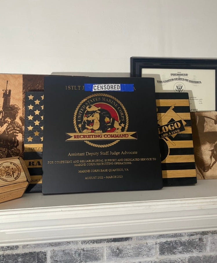 100% Custom Military Plaque - Custom Cutouts - Your Logo - Your Idea