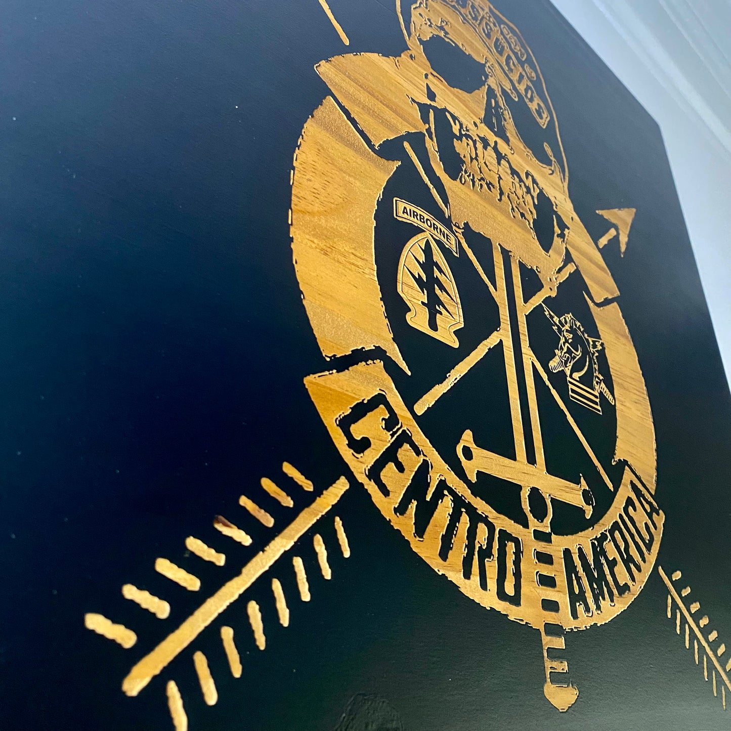 Logo Centered Plaque - Black Background