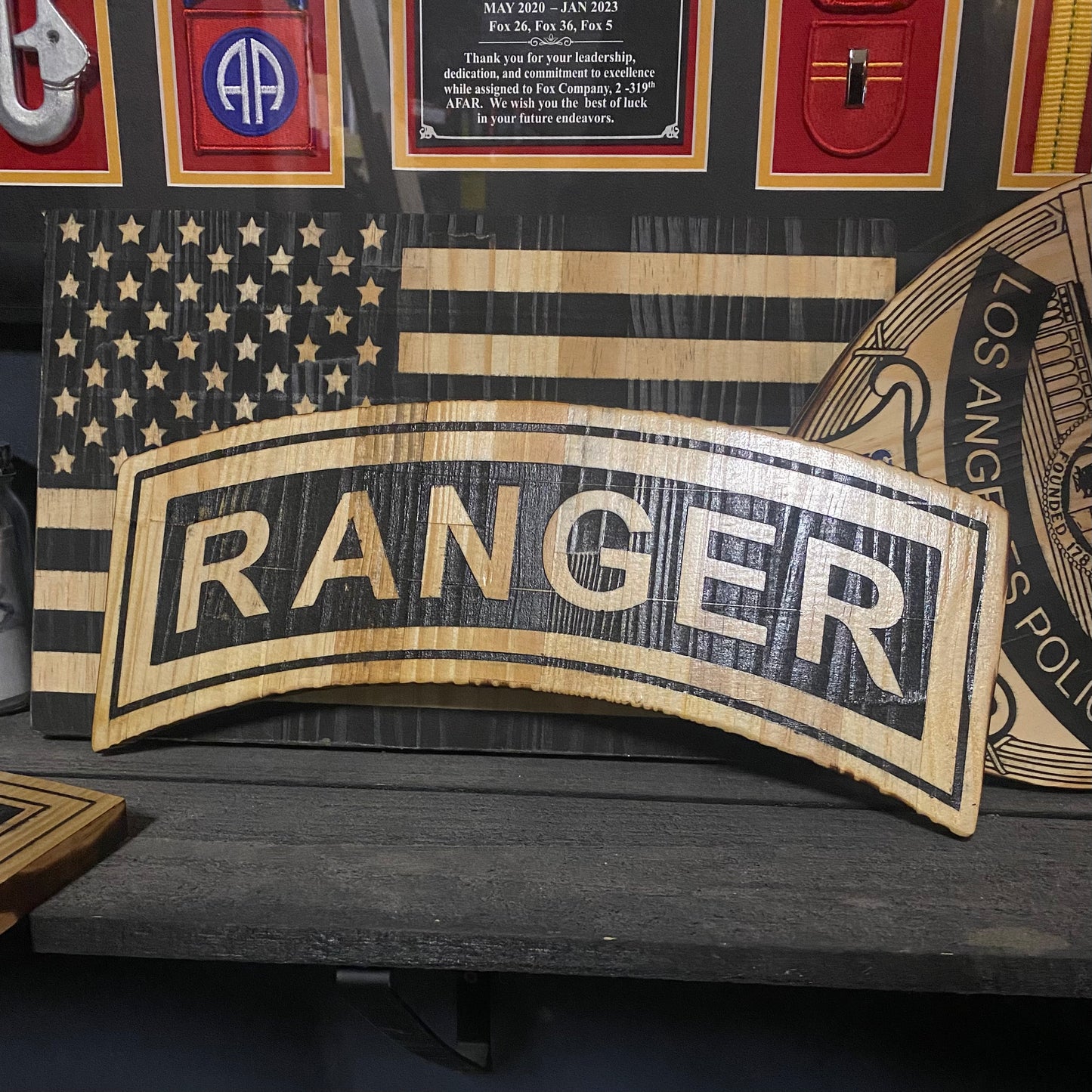 Army Tabs - Laser engraved - Custom Message on back
