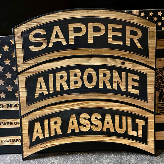 Army Tabs - Laser engraved - Custom Message on back