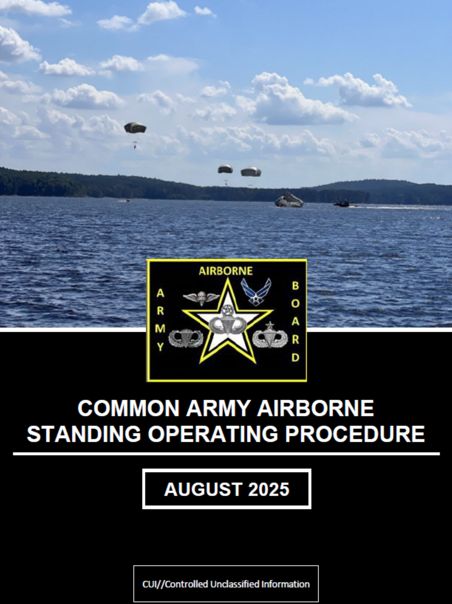Cover of Common Army Airborne Standing Operating Procedure with airborne operation in the background