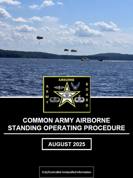 Cover of Common Army Airborne Standing Operating Procedure with airborne operation in the background