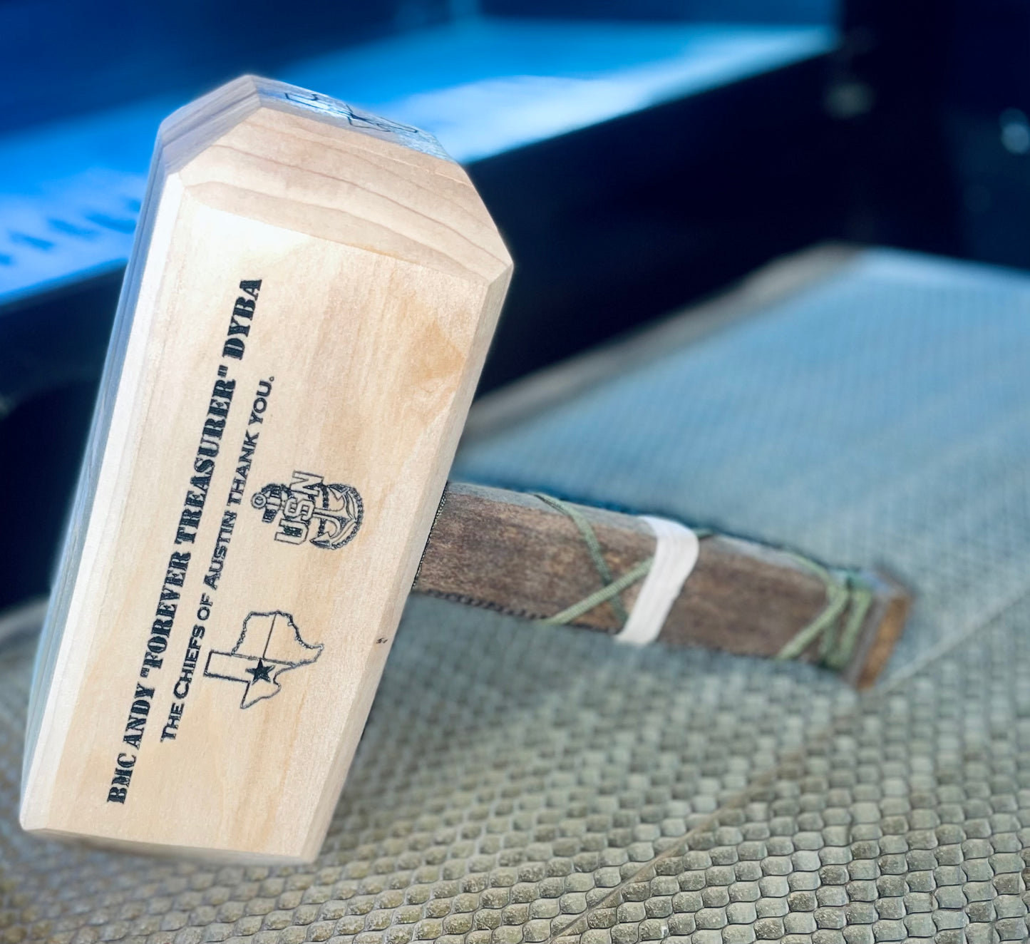 Wood Thor Hammer - Custom Laser Engraved Thor Hammer