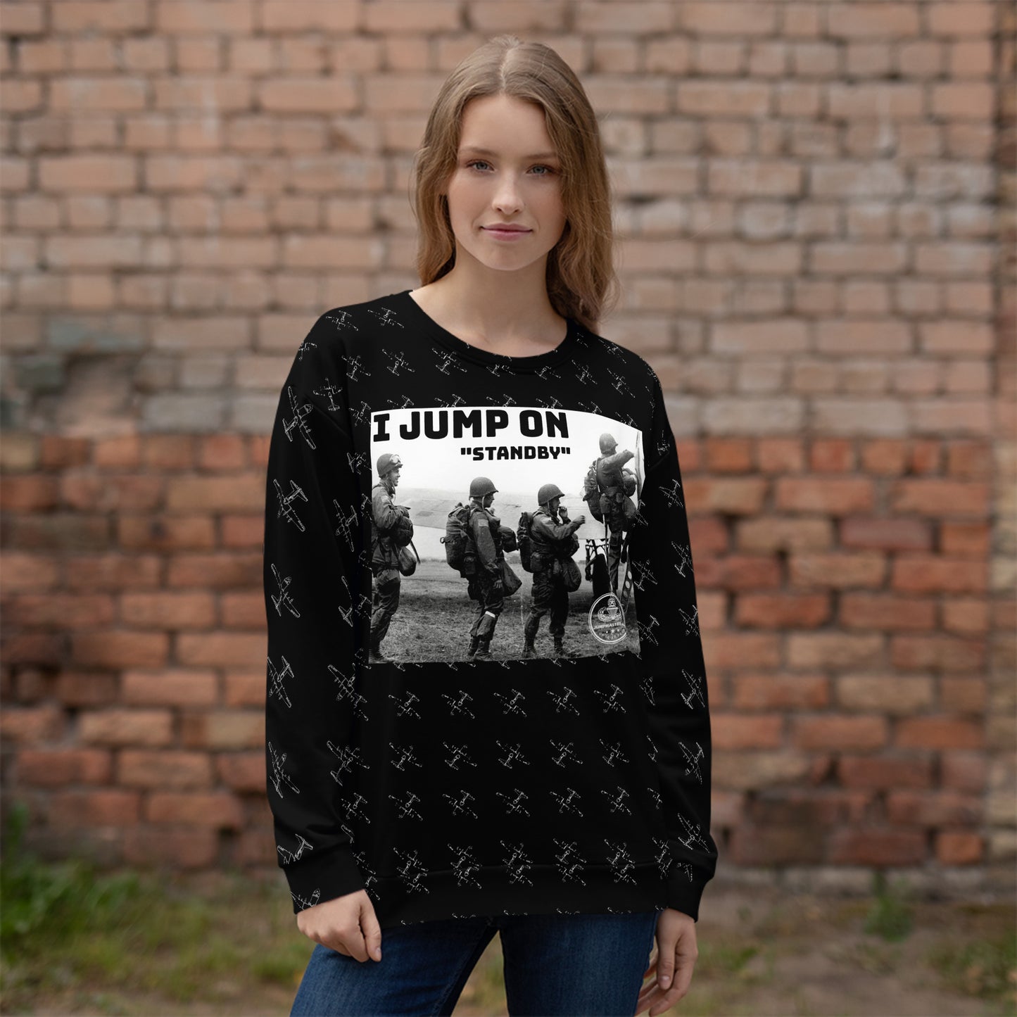 "I Jump on Stand-by" Sweater - Army Airborne